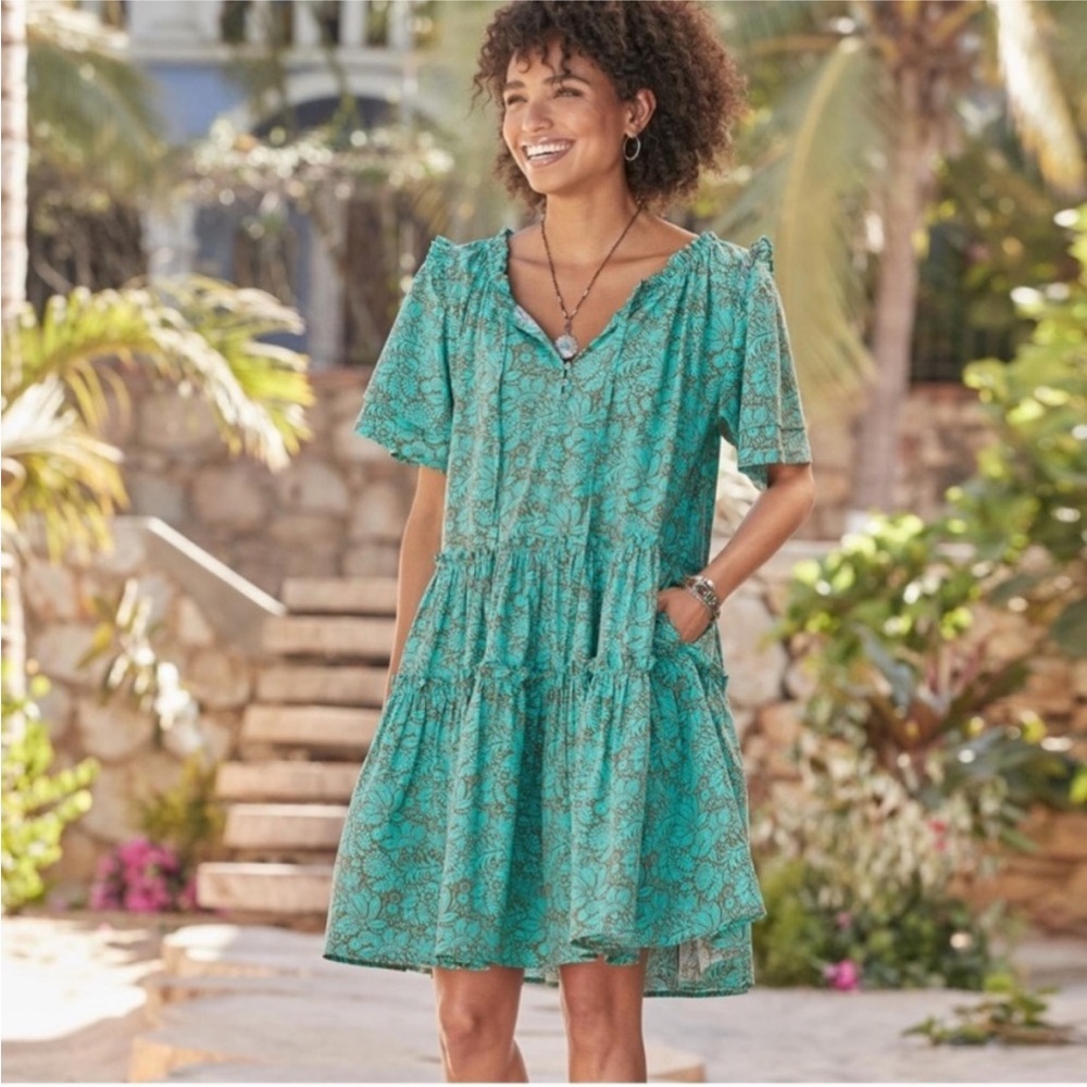 Floral Green Dress